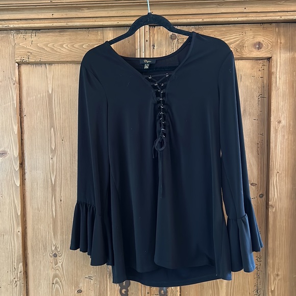 Cupio XL top with tie up black, beautiful flow with lovely sleeves - Picture 4 of 4